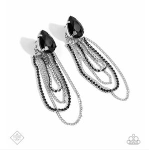 Vicious Venture Black Earrings Dangling Fashion Jewelry